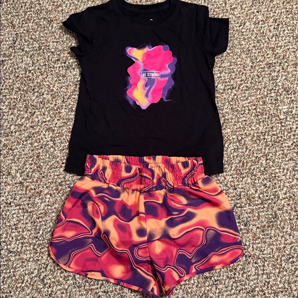 Xersion Black Quick-Dri Tee + running shorts SET (7/8)